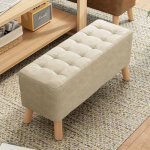 Stool household small bench lazy Internet celebrity sofa wooden stool square stool small chair fabric footstool living room pier