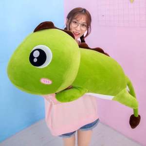 Gấu bông Khủng long đuôi tim Khủng long mắt lồi size 1m--1m6 vải Miniso cao cấp lông mịn