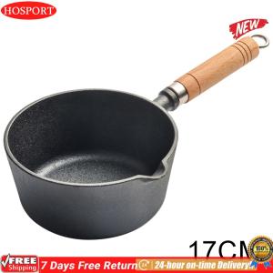[HOSPORT Official Mall]Cast Iron Butter Melting Pot Non-Stick Cooking Saucepan Mini Boiling Pan for Kitchen Induction Cooking Gas Stove Camping