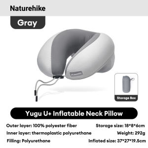 Press-Type Inflatable U-Shaped Pillow Portable Nap Neck Pillow for Airplane Travel Daily use