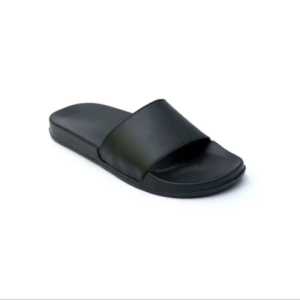 SANDAL KARET PRIA HITAM FULL PUTIH SLIPPERS POLOS SANDAL SLOP PRIA