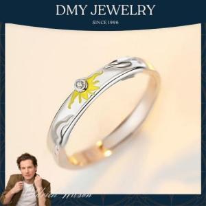DMY Jewelry Silver 925 Original/Cincin Couple 1 Set/Sun Moon Ring Engageme For Couple/Cincin Lelaki Islam/Cincin Budak Perempuan/Emas Korea Cop 916/Cincin Suasa Lelaki Original/Gold Ring 916 Original/Cincin Perempuan 1 Set Box/Cincin Emas Bangkok Cop 916