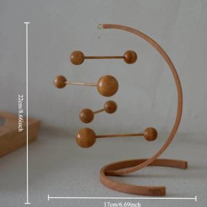 FFBH Classic Hot Bending Wood Decorative Ornament Living Room Book Desktop Countertop Dynamic Balance Decoration Housewarming Gift 7M5T2