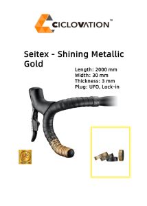 CICLOVATION ADVANCED BAR TAPE SEITEX SHINING METALLIC - GOLD for Road bike Fixie bike bicycle