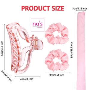 THANH XỐP RUY BĂNG CUỐN TÓC KHÔNG NHIỆT (Tặng kèm 2 cột tóc và 1 Kẹp tóc)