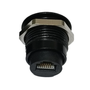 Two Port 6P6C CAT3 Telecommunication Jacks M24 Nut Fastener for Equipment Rack Desktop Floor Outlet