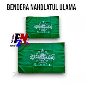 Bendera Nahdhatul Ulama Poliester Peles Sablon Pres (135cm)