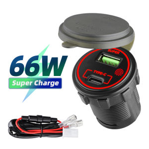 66W เครื่องชาร์จ USB Pd และ QC3.0สวิตช์สัมผัส3 Gang Rocker แผงสวิตช์การเปิด/ปิดกันน้ำได้สลับรถ12V เรือบรรทุกสินค้าเรือเดินสมุทร