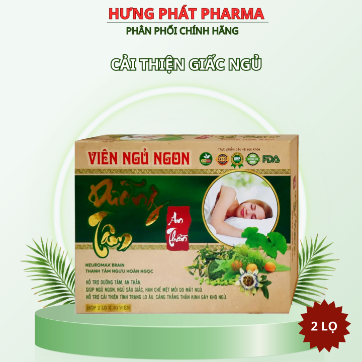 Viên ngủ ngon dưỡng tâm an thần giúp ngủ sâu tăng sức khỏe - Hộp 60 ...