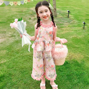 AOJU Summer Floral Crop Top and Skirt Terno Set/Dress for Girls 1-8 Years