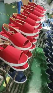 [Free Shipping] Hollow-Out Toe-Cap Sandals Plus-Size Wedge Heels WomenS Shoes Floral WomenS Slippers