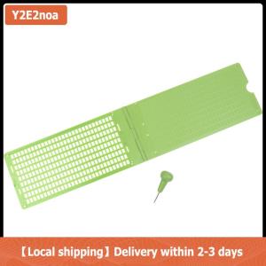 【Local shipping】 1Set 9 Lines 30 Cells Practical School Plastic Braille Portable Writing Slate With Stylus