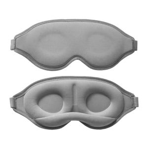Kiprun 3D Mặt nạ mắt cho ngủ bộ nhớ bọt mặt nạ mắt ngủ mặt nạ mắt 100% ánh sáng chặn miếng bịt mắt ngủ Ergonomic Zero mắt áp lực bịt mắt bịt mắt siêu tinh tế da mềm mại thân thiện với EY
