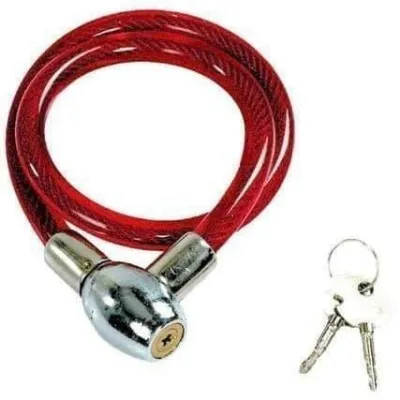 GEMBOK KABEL SEPEDA DENGAN KUNCI KEPALA BESI HELM CABLE TD0243