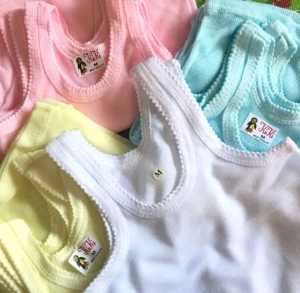 PROMO.. 12 Pcs Kaos Dalam Anak Motif Polos Termurah