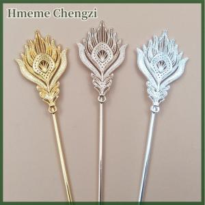Hmeme 10 Pieces Alloy Phoenix Feather Welding 163x3.3MM Iron Hair Stick Diy Jewelry Accessories