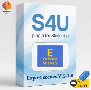 S4U 💙 Export scenes V.5.1.0 (ปลั๊กอินสำหรับส่งออก Scenes เป็นภาพ JPG หรือ PNG) Plugin For SketchUp 2022-2024