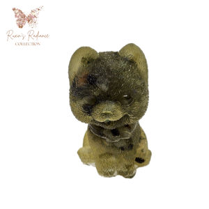 RuxinsRadiance: Dark Green Crystal Pomeranian Stone Resin 墨绿晶博美犬:碎石胶宠 Anjing Pomeranian Kristal Hijau Gelap Batu Resin
