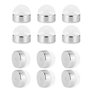 12 Pieces/set Hypoallergenic Safety Rubber Earring Back for Studs Earring Hoops Fish Hook Accessories Supplies