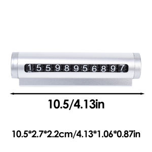 Car Parking Telephone Number Plate Parking Card Pendant Auto Aluminum Alloy Roller Adjustment Temporary Parking Assistance Tool