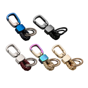 Stylish Alloy Key Holder High Strength Woven Rope Keyring for Commuting Outdoor Activities Fashion Accessories
