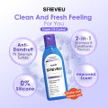Sheveu Blue Deep Cleansing Anti-Dandruff Shampoo 200ml - Normal to Oily Hair, Oil Control, Fight Recurrence Itcthing & Flaking [Ostelin Brand Store]. 