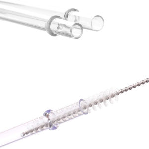 [Energetic] หลอดดูดน้ำพลาสติกสีขาว10ชิ้นยาว9นิ้วใช้ซ้ำได้สำหรับแก้วน้ำ