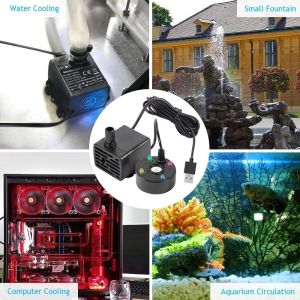 SIDSI USB Fish Tank Water Pump 5V Silent operation Submersible Pump durable Colorful lights Mist Maker Fogger Living room
