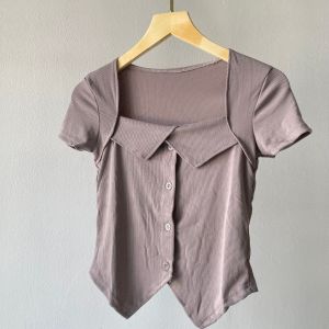 Blouse Knit Button / Atasan Wanita Rib Button / Atasan Wanita Kancing 5133