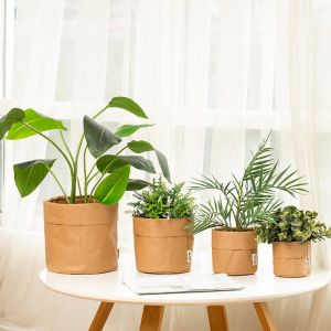 ALLLUCK 1pc Có thể giặt được Túi giấy Kraft Có thể tái sử dụng Đậm đặc Túi đựng giấy Đơn giản Dung lượng lớn Túi đóng gói dành cho tủ lạnh nhà bếp