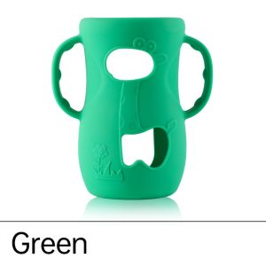 3GGINEII ทั่วไป ฝาครอบขวดนม ป้องกันการแตกหัก พร้อมที่จับ ปลอกขวดแก้ว แบบพกพา ฉนวนกันความร้อน ปลอกซิลิโคน ที่รัก