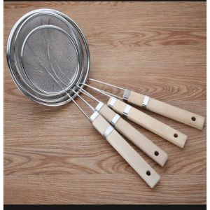Serokan gorengan ganggang kayu stainless
