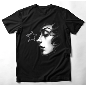 Middlenight Kaos Distro Atasan American Retro Style Motif BINTANG MATA 24s