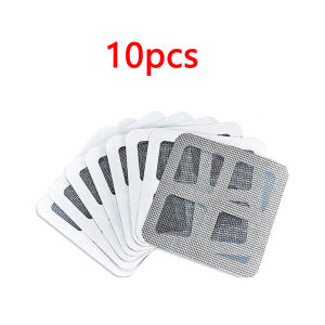 Kebidumei 50 Pieces Disposable Floor Drain Sticker Shower Drain Hair Catcher Sink Cover Bath Hair Strainer Sticker Filter Net