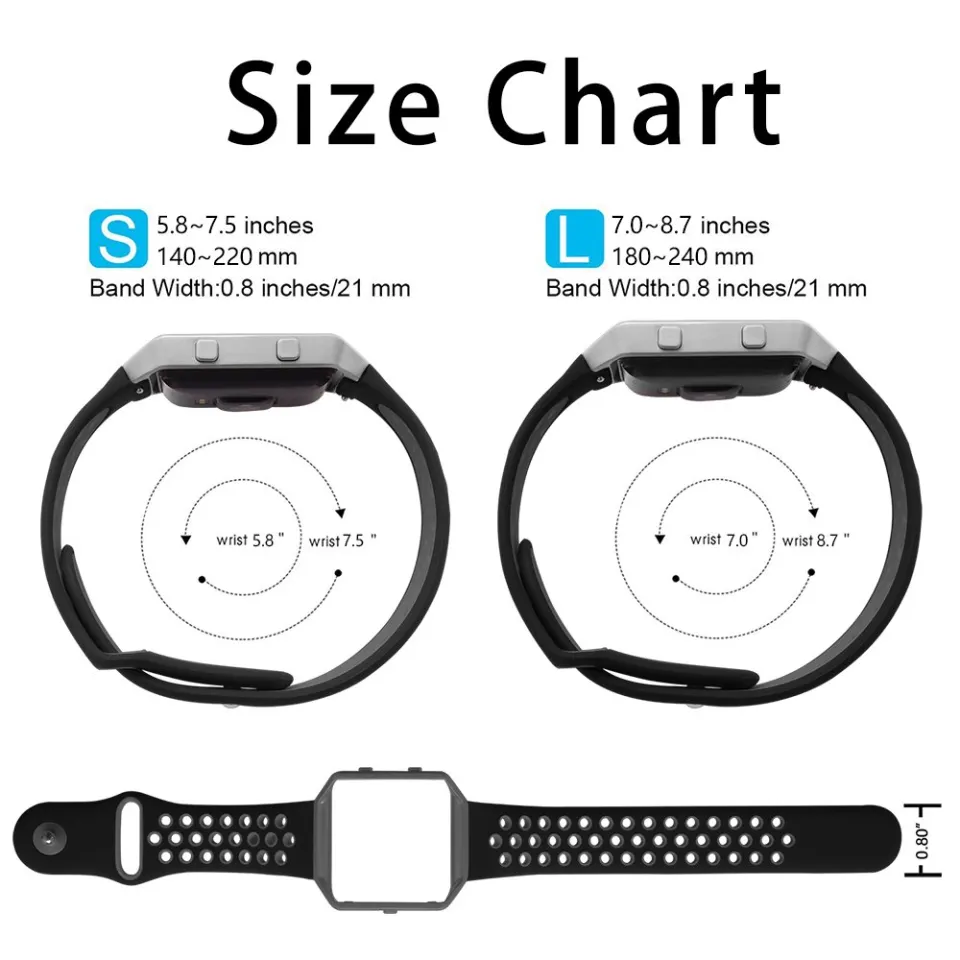 Fitbit Blaze Straps with Frame, Replacement Bands with Metal Frame