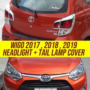 Wigo 2017-2022 Headlight Cover Tail Lamp Cover Chrome Combo