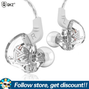 Qkz Ak6 Earphone With Mic Dual Drive In Ear Earbuds HiFi Bass Music IEM Headphones 3.5mm Race Sprots Running Gaming Wired Headsets For Smartphones MP3 MP4 Players Tablet Laptops Computers