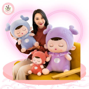Gấu Bông Em Bé Búp Bê Người Cá - Thú Nhồi Bông Búp Bê Mũ Cá Ngủ Cute Size 40cm Cao Cấp HADA