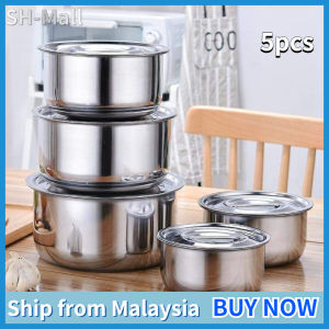 Set of 5 pcs / pieces Stainless Steel Multipurpose Stock Pot