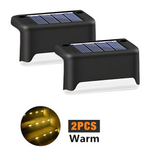 ซื้อ 1 แถม 1 ไฟสวนพลังงานแสงอาทิตย์ไฟขั้นบันไดกันน้ำกลางแจ้งโคมไฟติดผนัง LED โคมไฟ