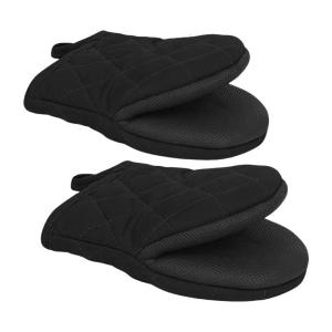 Professional Grades Oven Mitts Burn Resistant Protections Ventilated Cotton Interior For Baking And Preparation