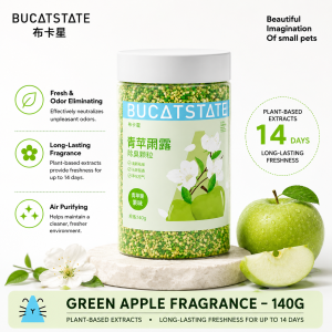 BUCATSTATE Small Pet Deodorizing Granules 140g – Long-Lasting Odor Control for Hamsters Rabbits & Guinea Pigs