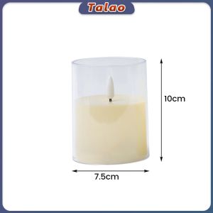 Talao LED Electronic Candle Glass Cup Candles for Wedding Party Christmas