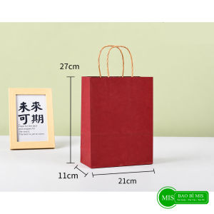 Túi Giấy Quai Xách Kraft Túi Giấy Đựng Đồ Ăn Take Away Mỹ Phẩm Quần Áo Túi Giấy Đựng Quà