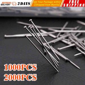 【1000/2000PCS】 Straight Pins Durable Stainless Steel Dressmaker Pins Flat Head Pins for Dressmaker Jewelry Decoration Sewing Projects Flat-Head-Pins-Kit-L
