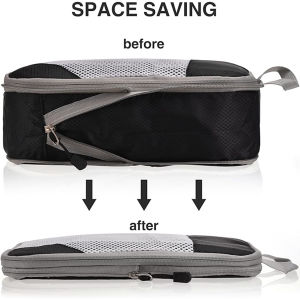 สี่ชิ้น ถุงเก็บการบีบอัดการเดินทาง กระเป๋าเดินทาง ถุงเก็บเสื้อผ้ากันน้ำ 20 ส่วน