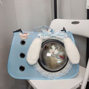 Christmas Gift Halloween Hot Sanrios Go Out Pet Space Capsule Bag Kawaii Kuromi Cartoon Cute Portable Cat Dog Pet Crossbody Shoulder Bag Fashion New 2024