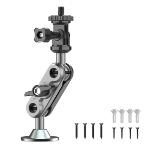 Kim loại chuyên nghiệp Giám sát camera Bracket phổ 1/4 vít Giao diện có thể điều chỉnh cho nhiếp ảnh surveillances hệ thống