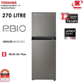 TOSHIBA 2 DOOR INVERTER FRIDGE 270 LITRE GRRT300WEPMY(DS) DARK SILVER/ GRRT300WEPMY(UB) URBAN BLUE/ GRRT300WEPMY(UK) URBAN BLACK. 