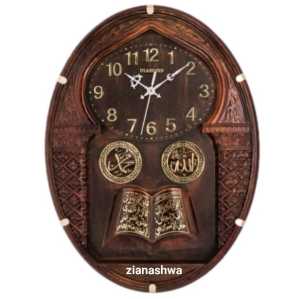 JAM DINDING KALIGRAFI MOTIF KAYU 33 X37 CM // JAM DINDING KALIGRAFI MINIMALIS // HIASAN RUANGAN